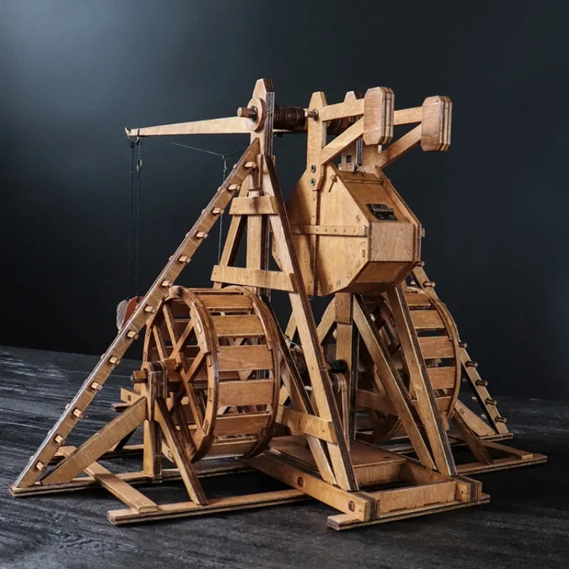 DIY Trebuchet, Ancient Siege Model - Wooden 3D Puzzle - 1:48 Rotary Counterweight